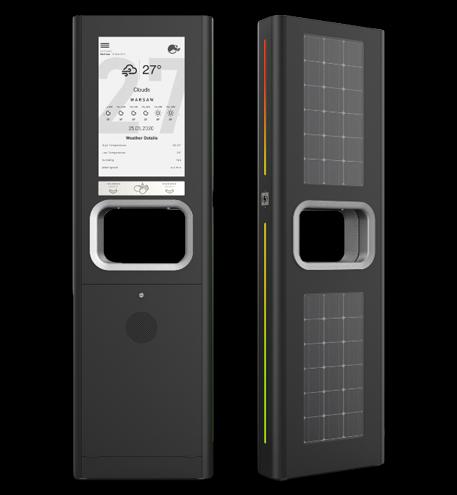 Napelemes INFOKIOSK kézfertőtlenítővel